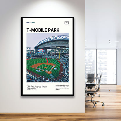 T-Mobile Park Print, Seattle Mariners Stadium Art, Gifts for him, Sport Art, Framed Art Print Wall Decor