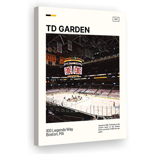 TD Garden Print, Boston Bruins Stadium Canvas Art, Fan Gifts, Sport Art, Canvas Print Wall Art