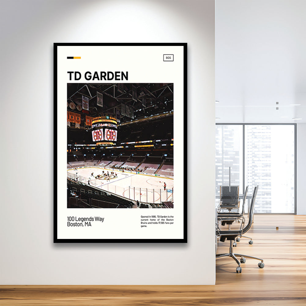 TD Garden Print, Boston Bruins Stadium Art, Gifts for him, Sport Art, Framed Art Print Wall Decor