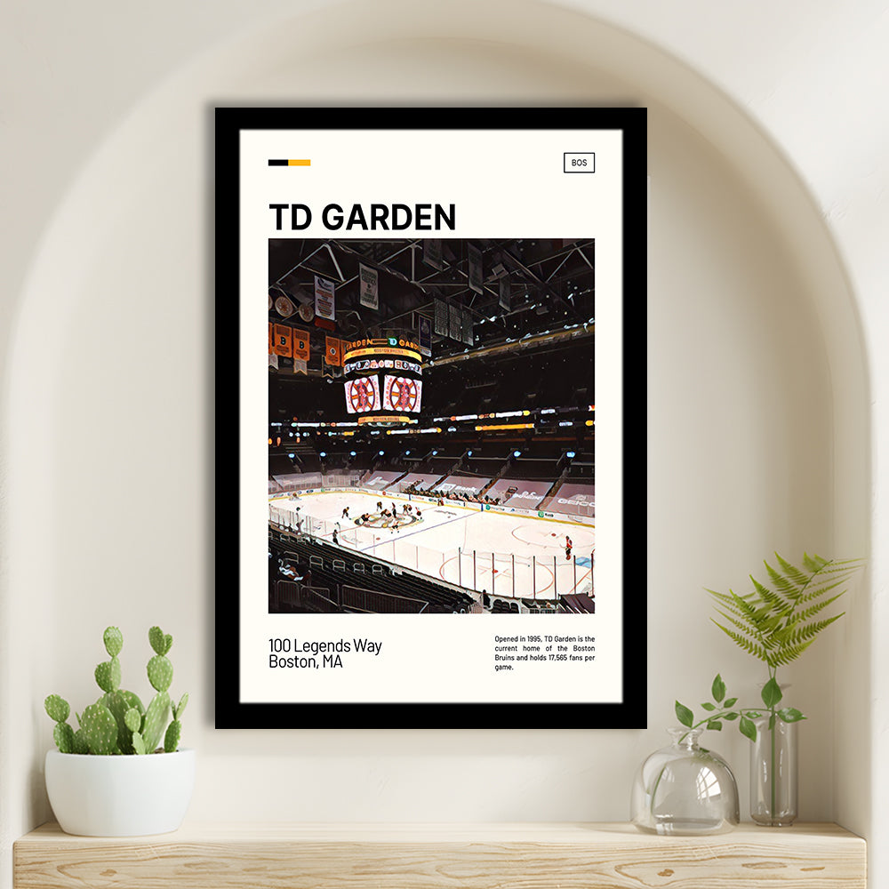 TD Garden Print, Boston Bruins Stadium Art, Gifts for him, Sport Art, Framed Art Print Wall Decor