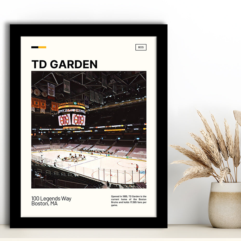 TD Garden Print, Boston Bruins Stadium Art, Gifts for him, Sport Art, Framed Art Print Wall Decor