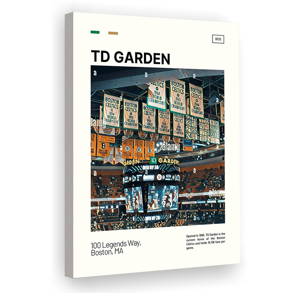 TD Garden Print, Boston Celtics Stadium Canvas Art100, Fan Gifts, Sport Art, Canvas Print Wall Art