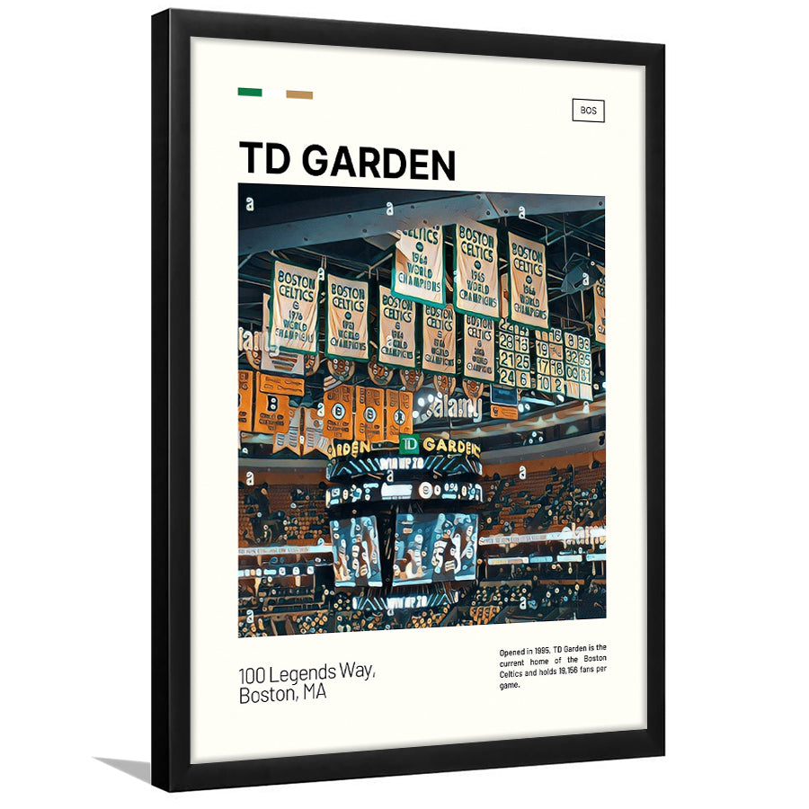 TD Garden Print, Boston Celtics Stadium Art100, Gifts for him, Sport Art, Framed Art Print Wall Decor