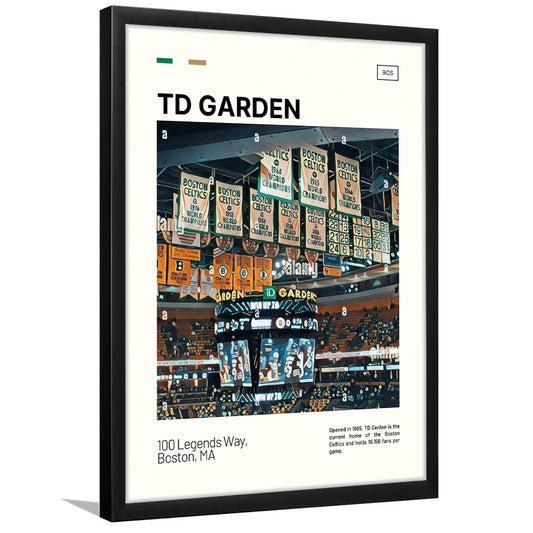 TD Garden Print, Boston Celtics Stadium Art100, Gifts for him, Sport Art, Framed Art Print Wall Decor