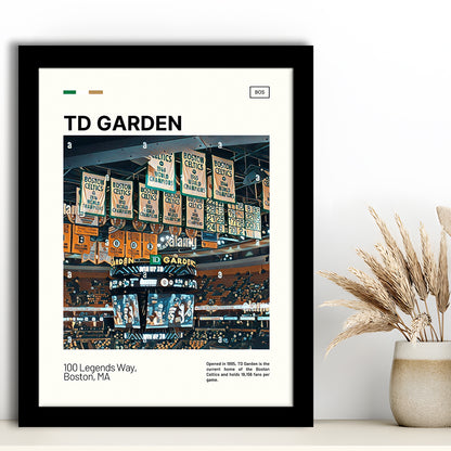 TD Garden Print, Boston Celtics Stadium Art100, Gifts for him, Sport Art, Framed Art Print Wall Decor