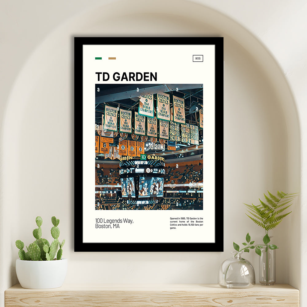 TD Garden Print, Boston Celtics Stadium Art100, Gifts for him, Sport Art, Framed Art Print Wall Decor