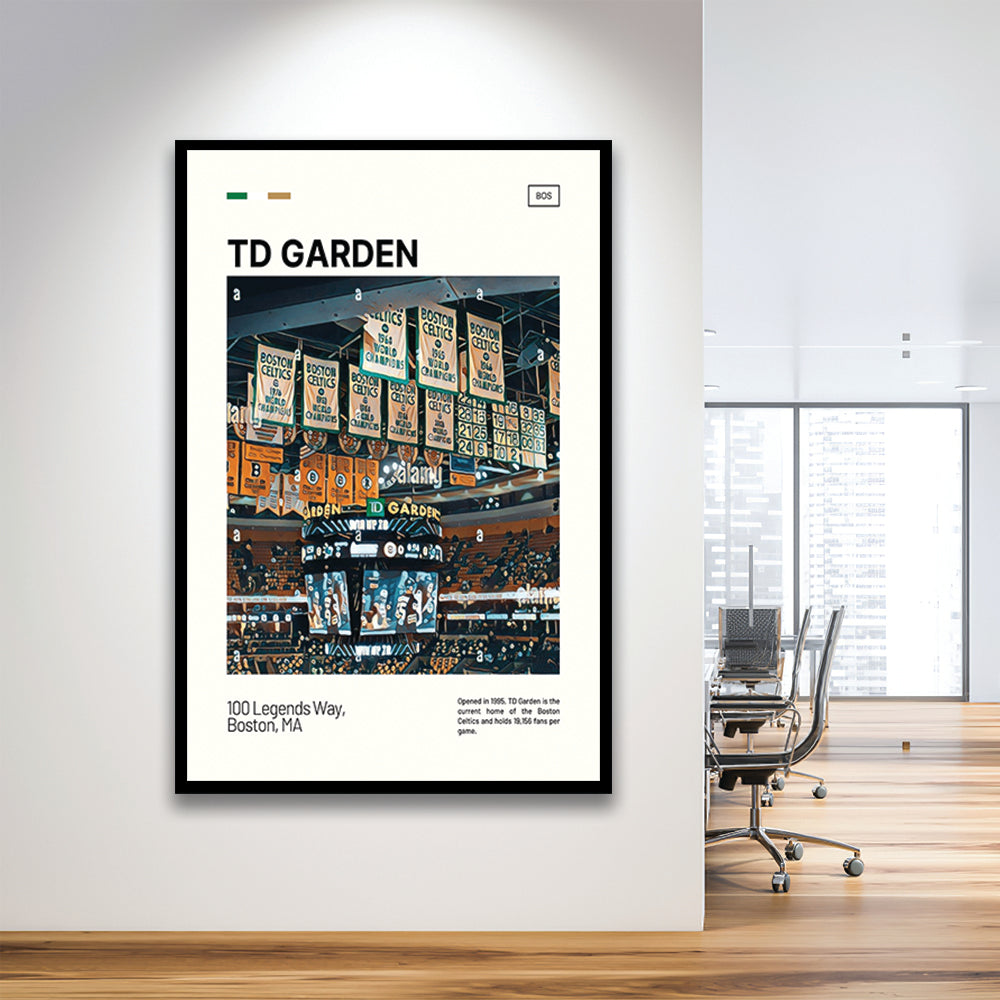 TD Garden Print, Boston Celtics Stadium Art100, Gifts for him, Sport Art, Framed Art Print Wall Decor
