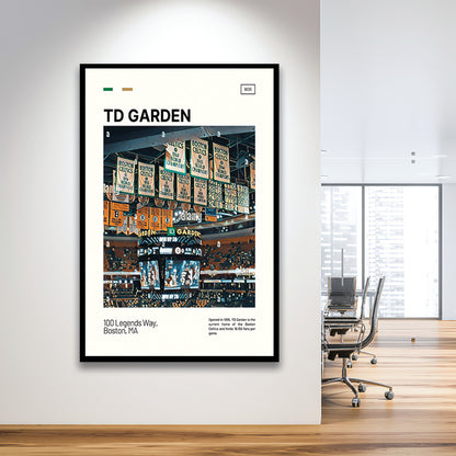 TD Garden Print, Boston Celtics Stadium Art100, Gifts for him, Sport Art, Framed Art Print Wall Decor