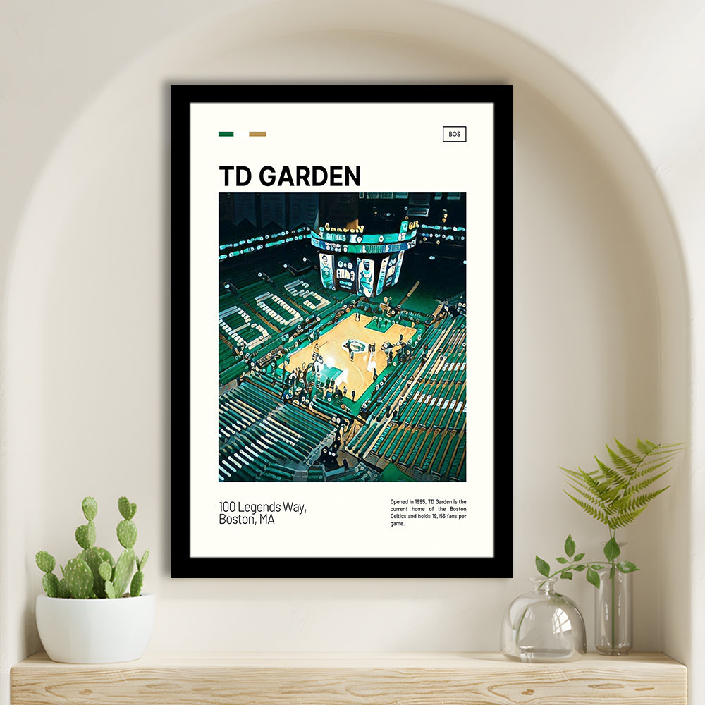 TD Garden Print, Boston Celtics Stadium Art V1, Gifts for him, Sport Art, Framed Art Print Wall Decor