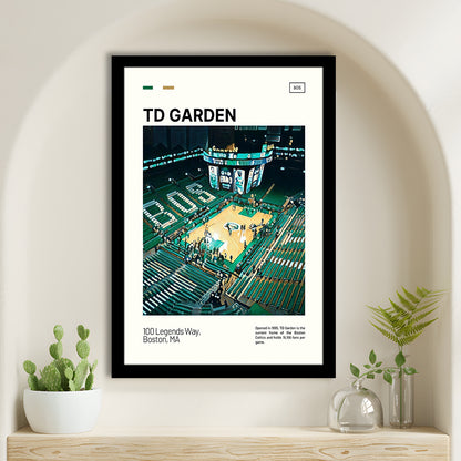 TD Garden Print, Boston Celtics Stadium Art V1, Gifts for him, Sport Art, Framed Art Print Wall Decor