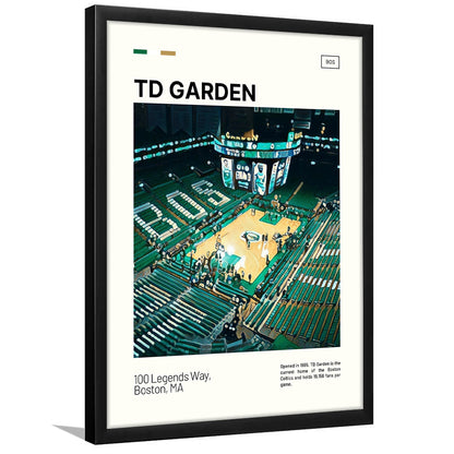 TD Garden Print, Boston Celtics Stadium Art V1, Gifts for him, Sport Art, Framed Art Print Wall Decor