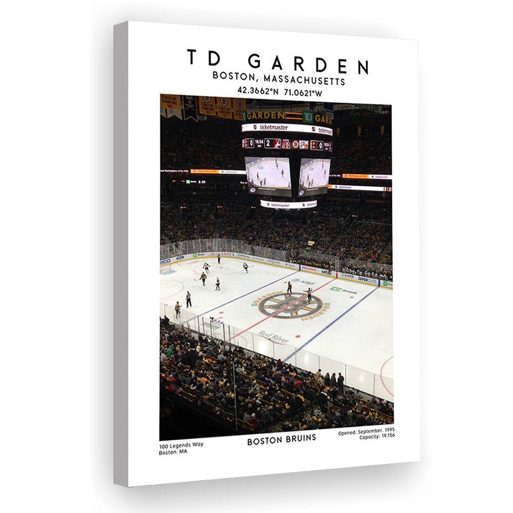 Td Garden, Boston Bruins Hockey Stadium Wall Art Print, Sport Art Print, Canvas Prints Wall Art, Man Cave Decor