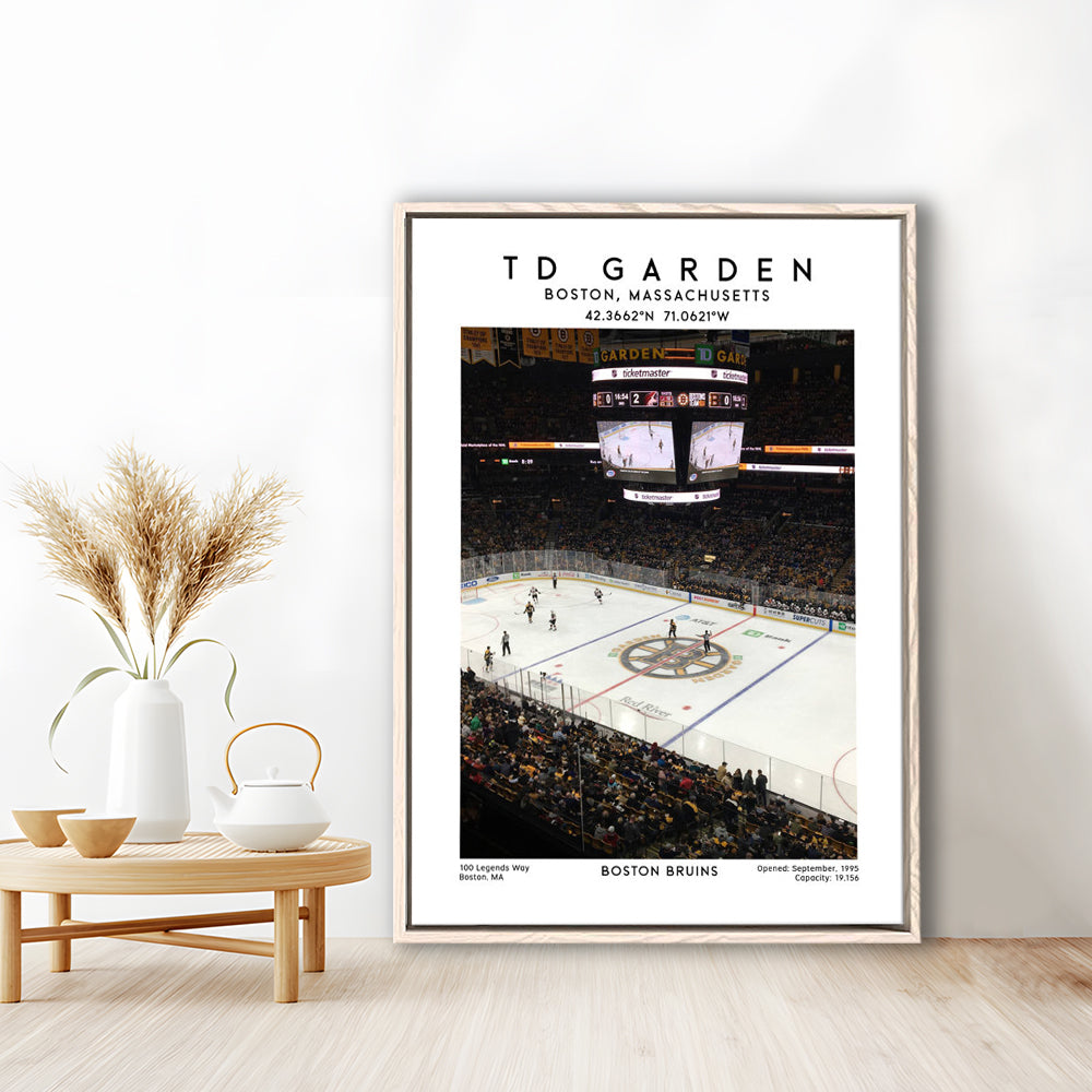 Td Garden, Boston Bruins Hockey Stadium Wall Art Print, Sport Art Print, Framed Canvas Prints Wall Art