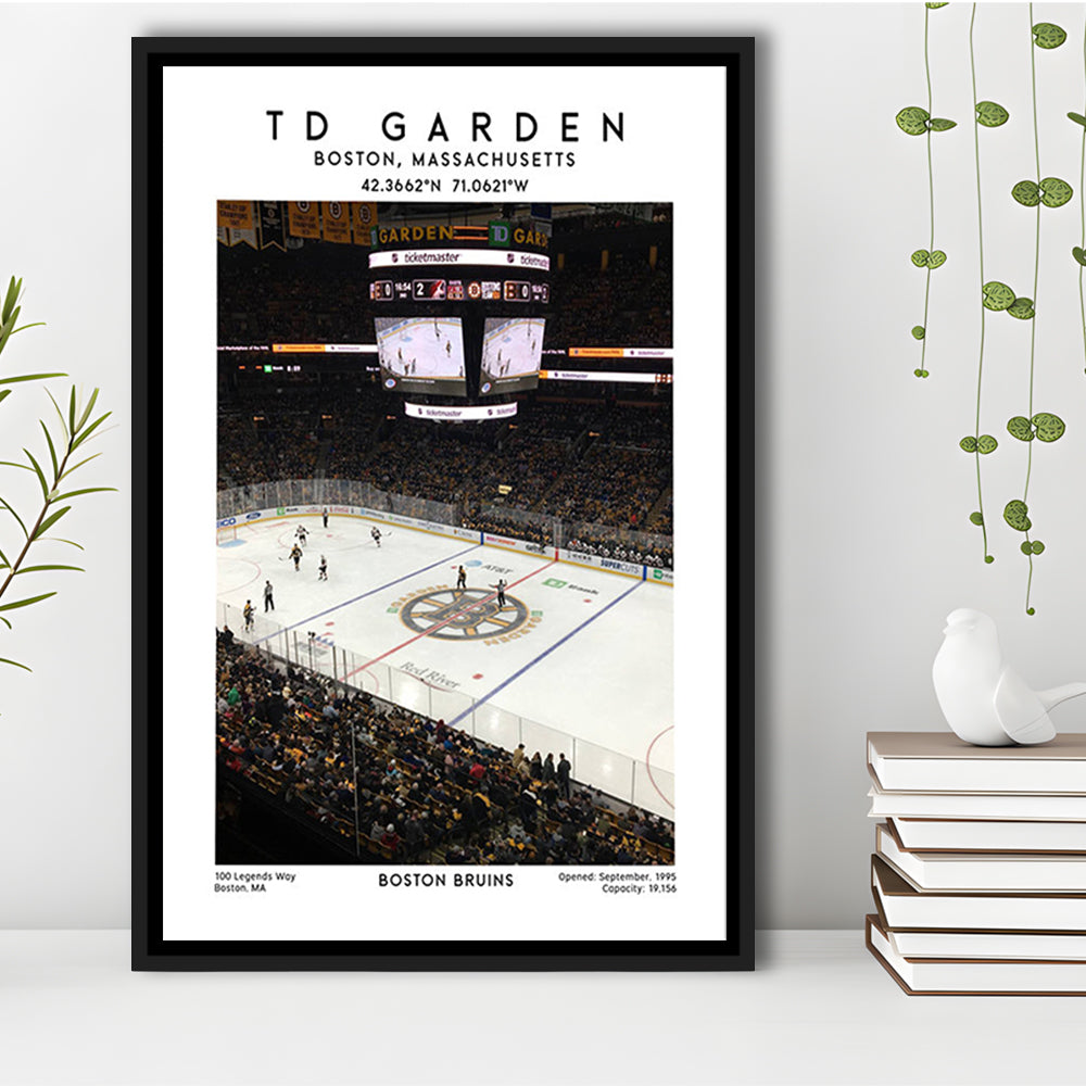 Td Garden, Boston Bruins Hockey Stadium Wall Art Print, Sport Art Print, Framed Canvas Prints Wall Art