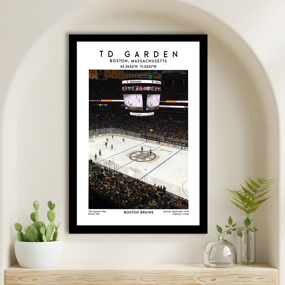 Td Garden, Boston Bruins Hockey Stadium Wall Art Print, Sport Art Print, Framed Art Prints Wall Decor