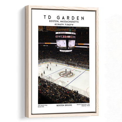 Td Garden, Boston Bruins Hockey Stadium Wall Art Print, Sport Art Print, Framed Canvas Prints Wall Art