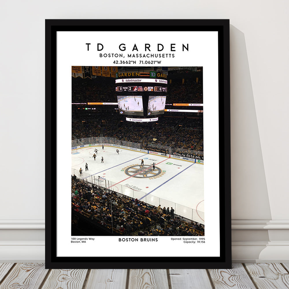 Td Garden, Boston Bruins Hockey Stadium Wall Art Print, Sport Art Print, Framed Canvas Prints Wall Art