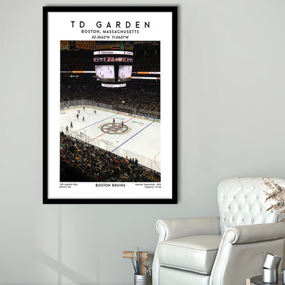 Td Garden, Boston Bruins Hockey Stadium Wall Art Print, Sport Art Print, Framed Art Prints Wall Decor