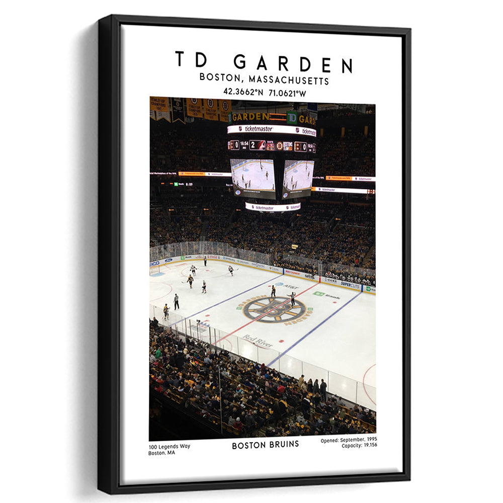 Td Garden, Boston Bruins Hockey Stadium Wall Art Print, Sport Art Print, Framed Canvas Prints Wall Art