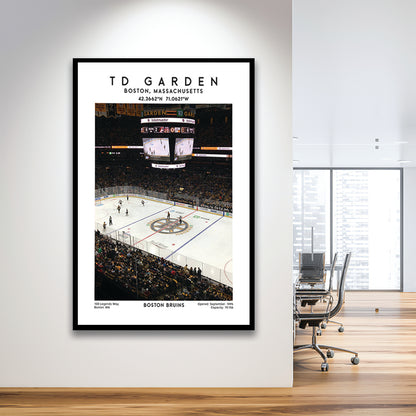 Td Garden, Boston Bruins Hockey Stadium Wall Art Print, Sport Art Print, Framed Art Prints Wall Decor