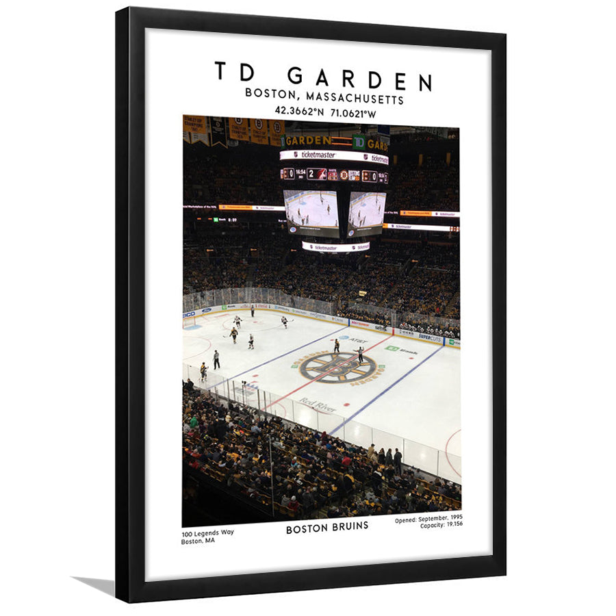 Td Garden, Boston Bruins Hockey Stadium Wall Art Print, Sport Art Print, Framed Art Prints Wall Decor