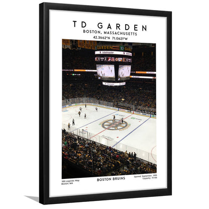 Td Garden, Boston Bruins Hockey Stadium Wall Art Print, Sport Art Print, Framed Art Prints Wall Decor