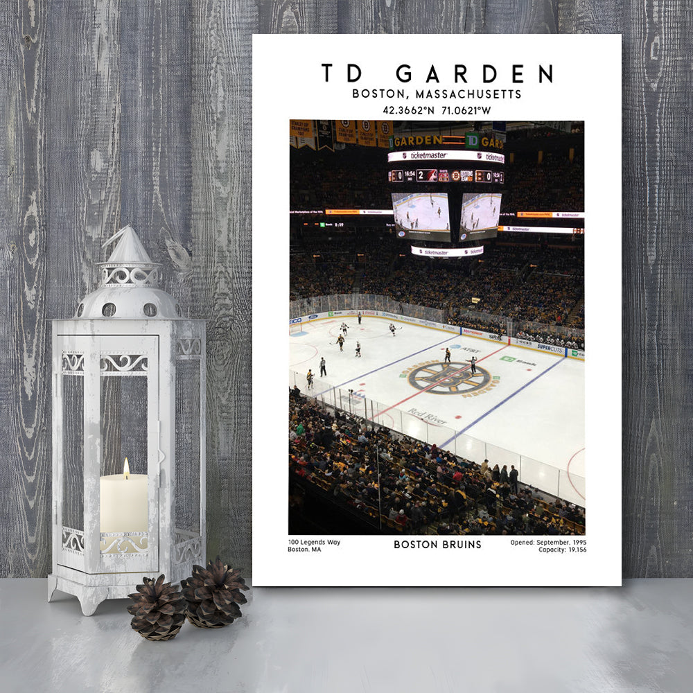 Td Garden, Boston Bruins Hockey Stadium Wall Art Print, Sport Art Print, Canvas Prints Wall Art, Man Cave Decor