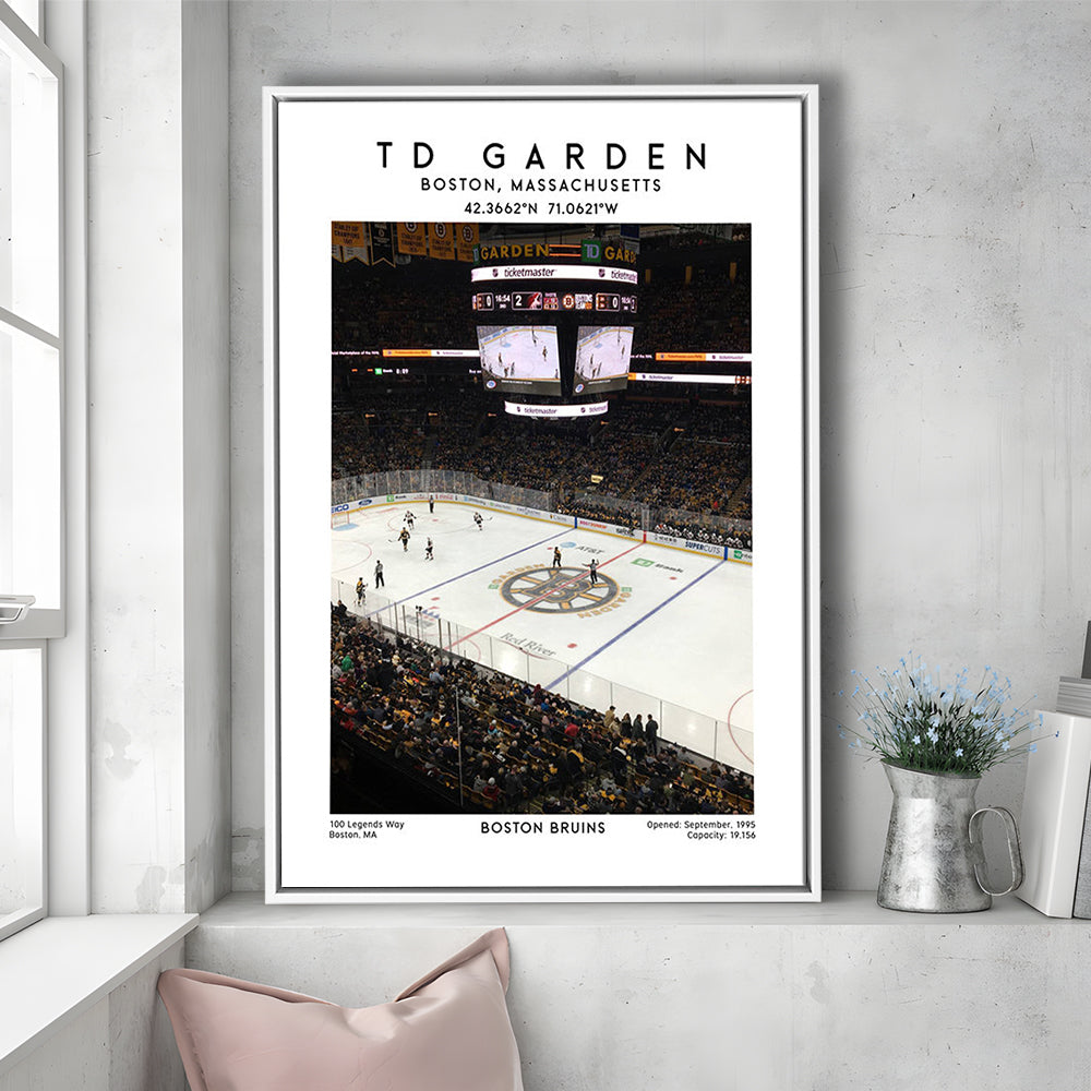 Td Garden, Boston Bruins Hockey Stadium Wall Art Print, Sport Art Print, Framed Canvas Prints Wall Art