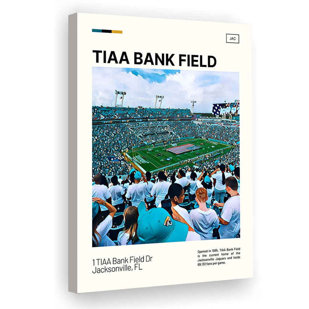 TIAA Bank Field Print, Jacksonville Jaguars Stadium Canvas Art, Fan Gifts, Sport Art, Canvas Print Wall Art