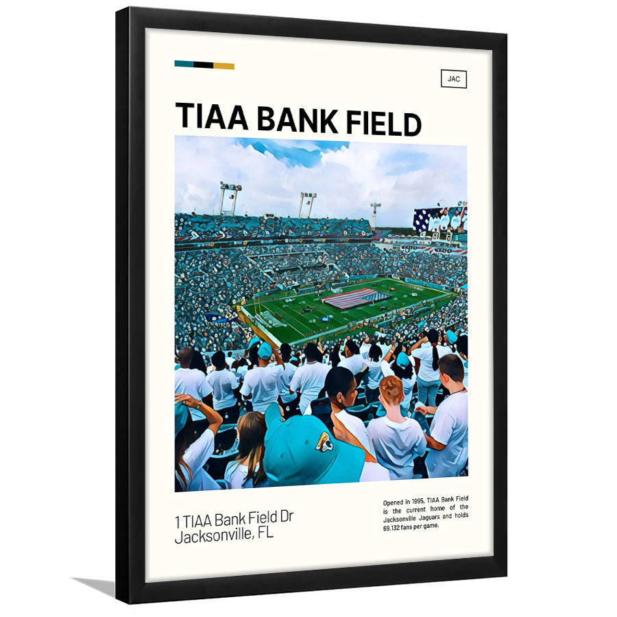 TIAA Bank Field Print, Jacksonville Jaguars Stadium Art, Gifts for him, Sport Art, Framed Art Print Wall Decor