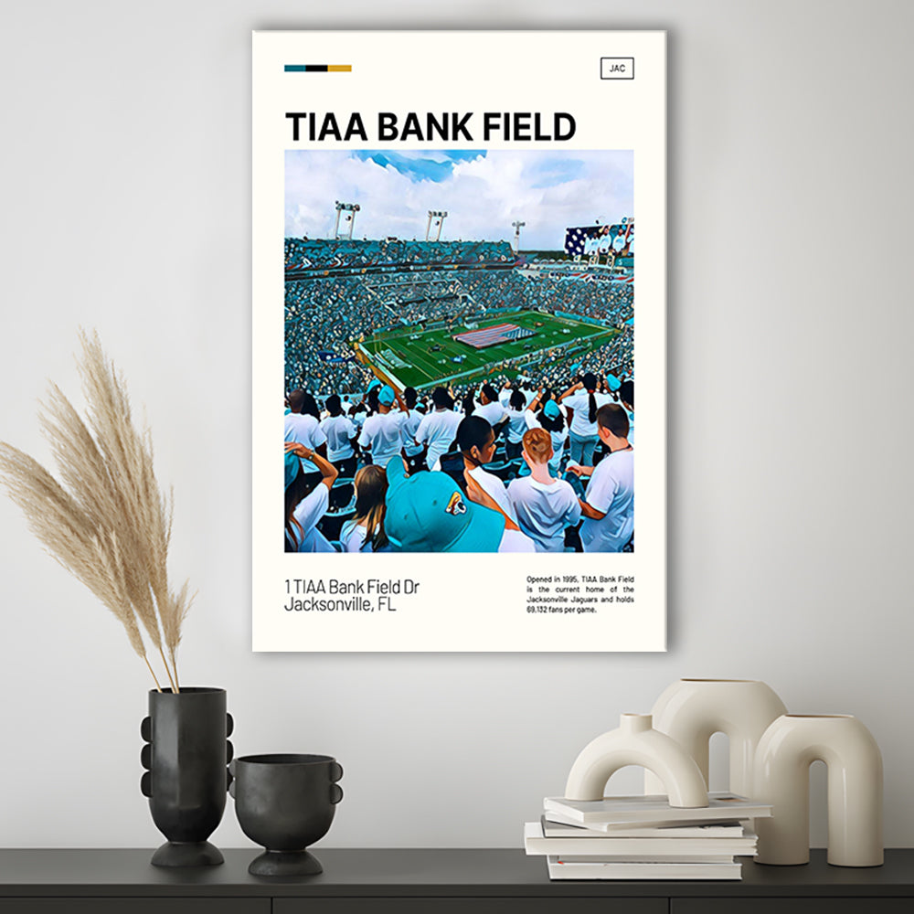 TIAA Bank Field Print, Jacksonville Jaguars Stadium Canvas Art, Fan Gifts, Sport Art, Canvas Print Wall Art