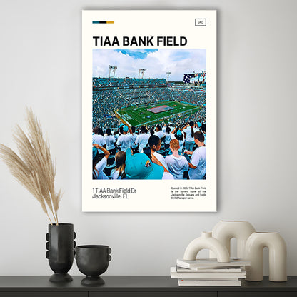 TIAA Bank Field Print, Jacksonville Jaguars Stadium Canvas Art, Fan Gifts, Sport Art, Canvas Print Wall Art
