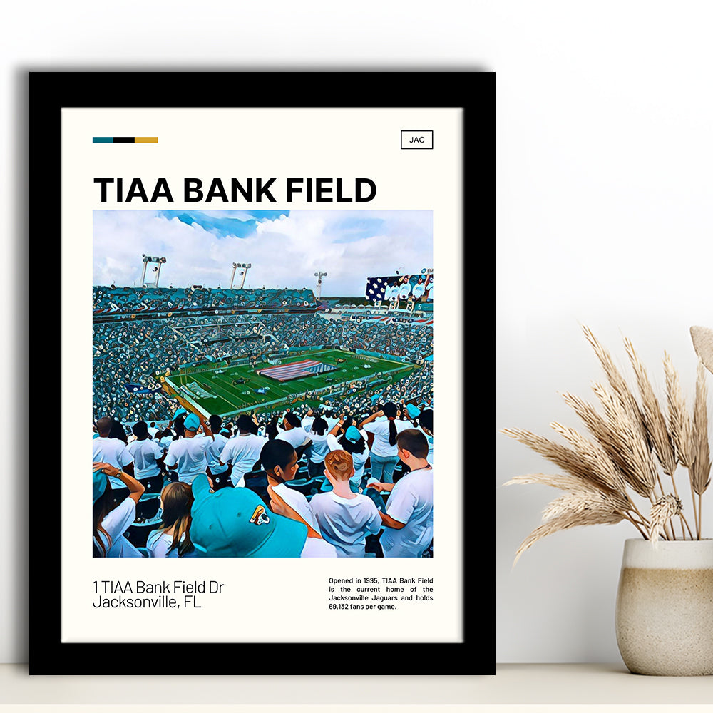 TIAA Bank Field Print, Jacksonville Jaguars Stadium Art, Gifts for him, Sport Art, Framed Art Print Wall Decor