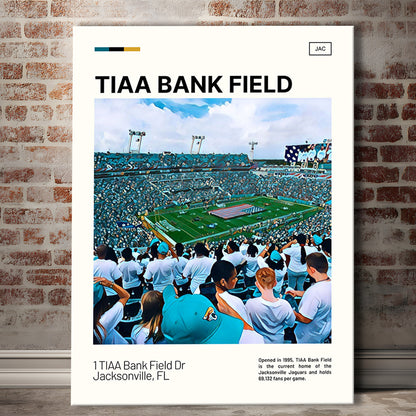TIAA Bank Field Print, Jacksonville Jaguars Stadium Canvas Art, Fan Gifts, Sport Art, Canvas Print Wall Art