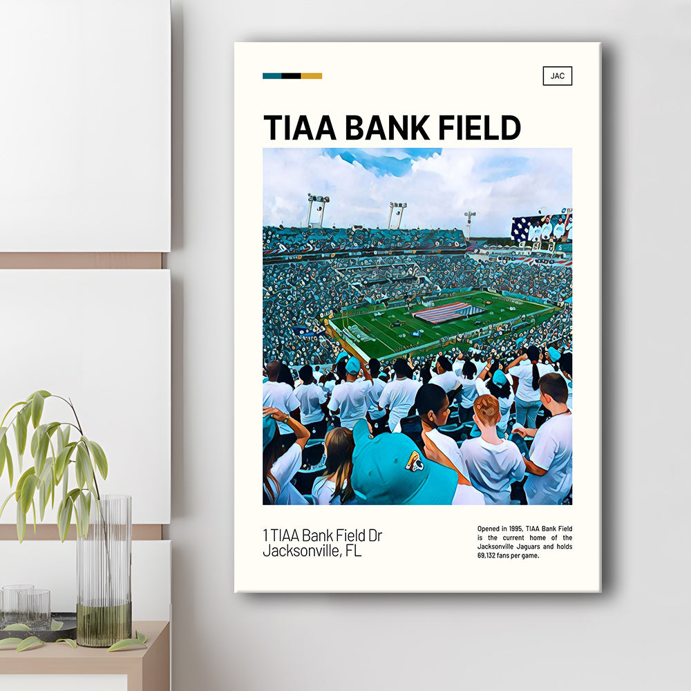 TIAA Bank Field Print, Jacksonville Jaguars Stadium Canvas Art, Fan Gifts, Sport Art, Canvas Print Wall Art