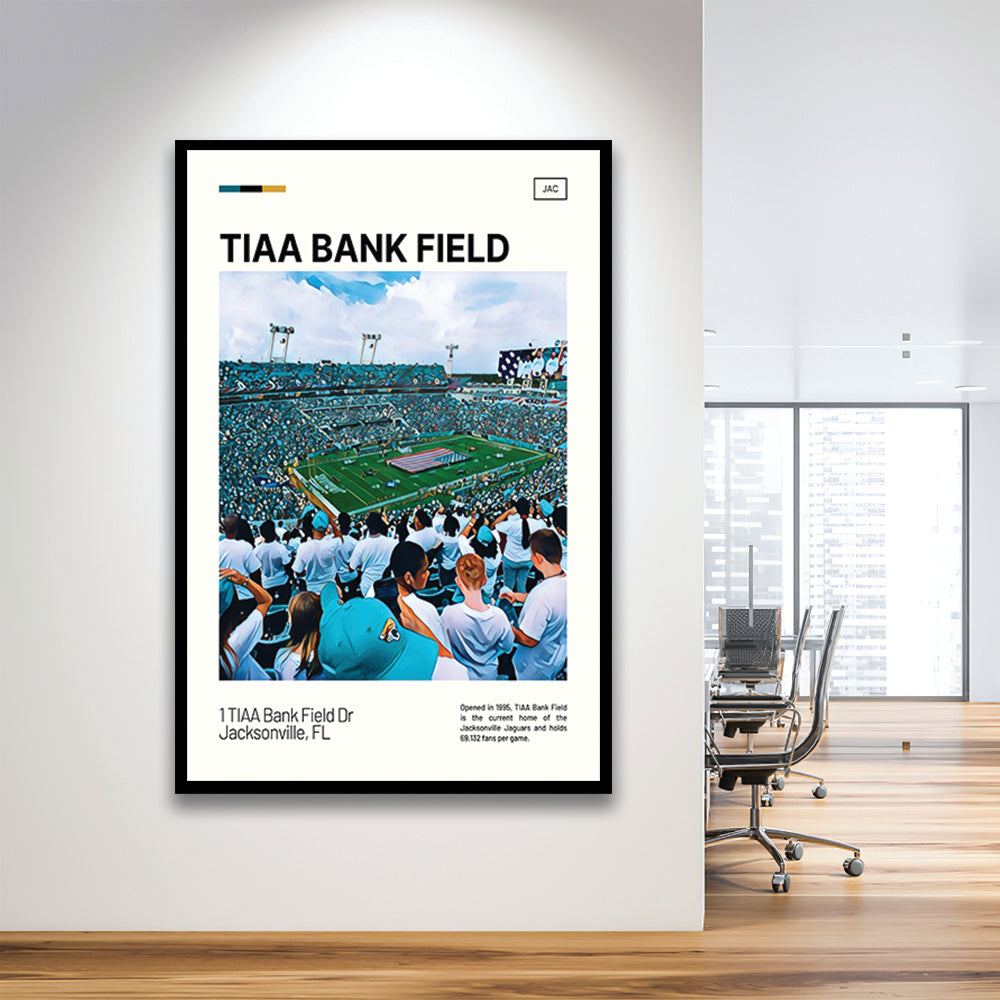 TIAA Bank Field Print, Jacksonville Jaguars Stadium Art, Gifts for him, Sport Art, Framed Art Print Wall Decor