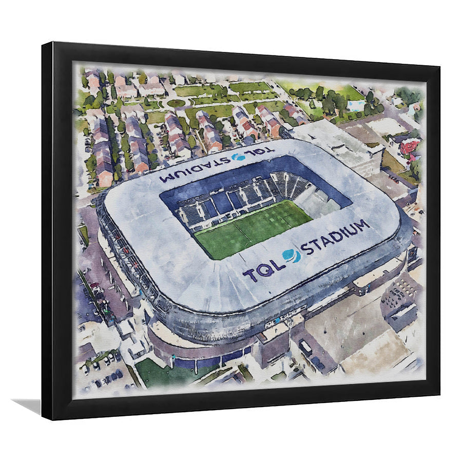 TQL Painting Stadium Watercolor, Cincinnati Ohio Watercolor, Sport Gift Art, Framed Art Print Wall Decor