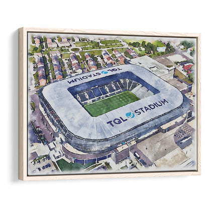 TQL Painting Stadium Watercolor, Cincinnati Ohio Watercolor, Sport Gift Art, Framed Canvas Print Wall Art