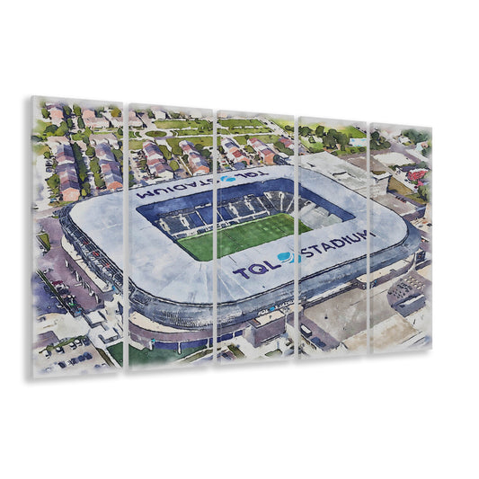 TQL Painting Stadium Watercolor, Cincinnati Ohio Watercolor, Sport Art, Extra Large Canvas Print Wall Art