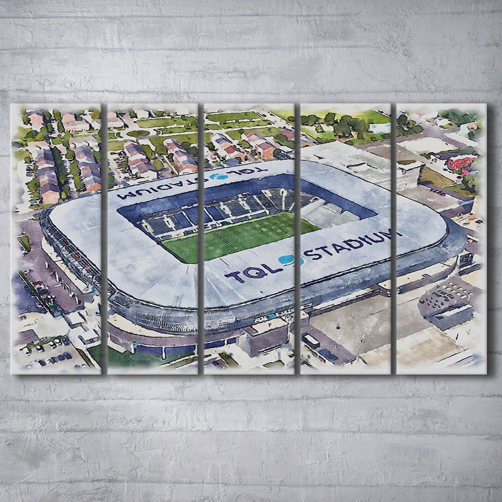 TQL Painting Stadium Watercolor, Cincinnati Ohio Watercolor, Sport Art, Extra Large Canvas Print Wall Art