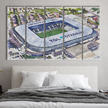 TQL Painting Stadium Watercolor, Cincinnati Ohio Watercolor, Sport Art, Extra Large Canvas Print Wall Art
