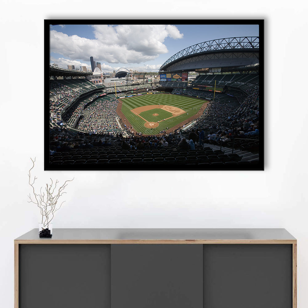 T Mobile Park, Stadium Canvas, Sport Art, Gift for him, Framed Art Print Wall Decor, Picture Framed