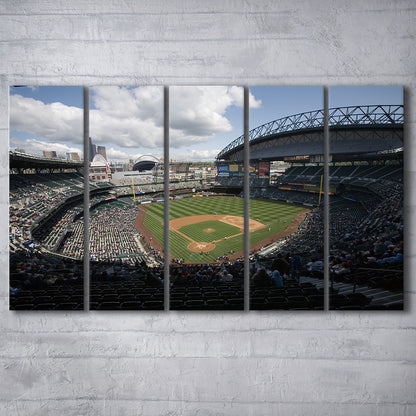 T Mobile Park, Stadium Canvas, Sport Art, 5 Panel B, Extra Large Canvas, Canvas Print Wall Art