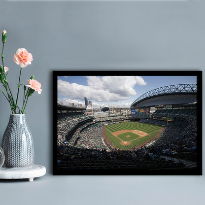 T Mobile Park, Stadium Canvas, Sport Art, Gift for him, Framed Art Print Wall Decor, Picture Framed
