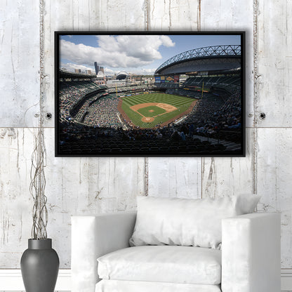 T Mobile Park, Stadium Canvas, Sport Art, Framed Canvas Print Wall Art, Floating Frame