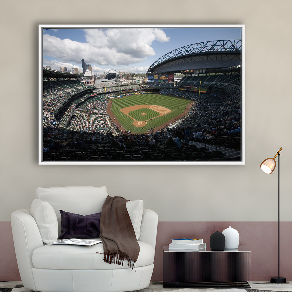 T Mobile Park, Stadium Canvas, Sport Art, Framed Canvas Print Wall Art, Floating Frame
