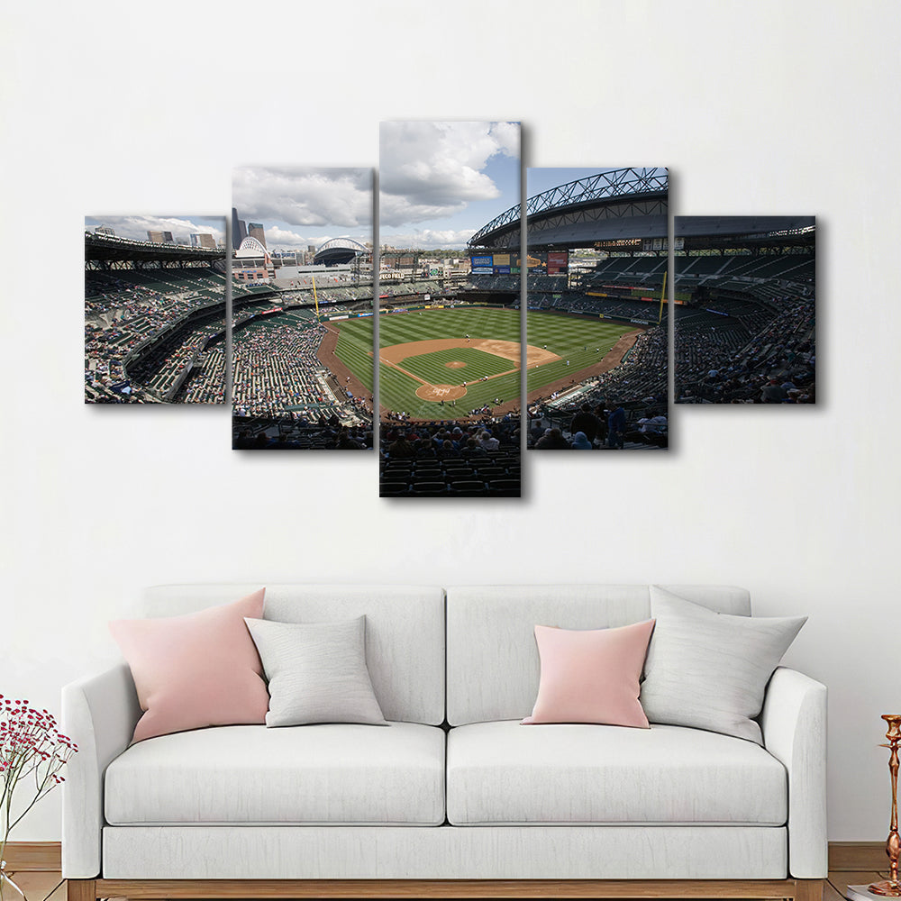 T Mobile Park, Stadium Canvas, Sport Art, Gift for him, 5 Panel, Large Canvas, Canvas Print Wall Art