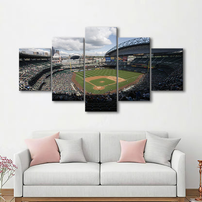 T Mobile Park, Stadium Canvas, Sport Art, Gift for him, 5 Panel, Large Canvas, Canvas Print Wall Art