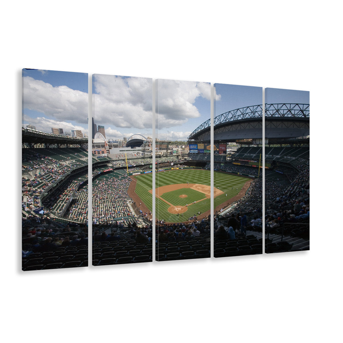 T Mobile Park, Stadium Canvas, Sport Art, 5 Panel B, Extra Large Canvas, Canvas Print Wall Art