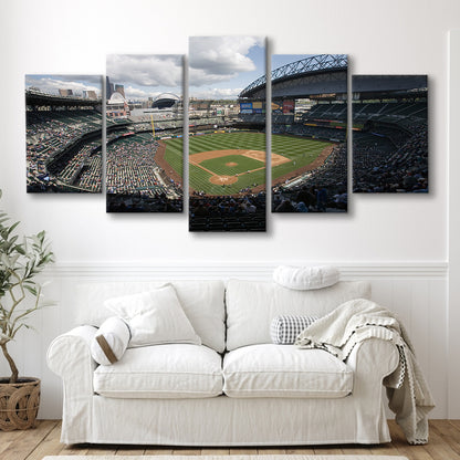 T Mobile Park, Stadium Canvas, Sport Art, Gift for him, 5 Panel, Large Canvas, Canvas Print Wall Art